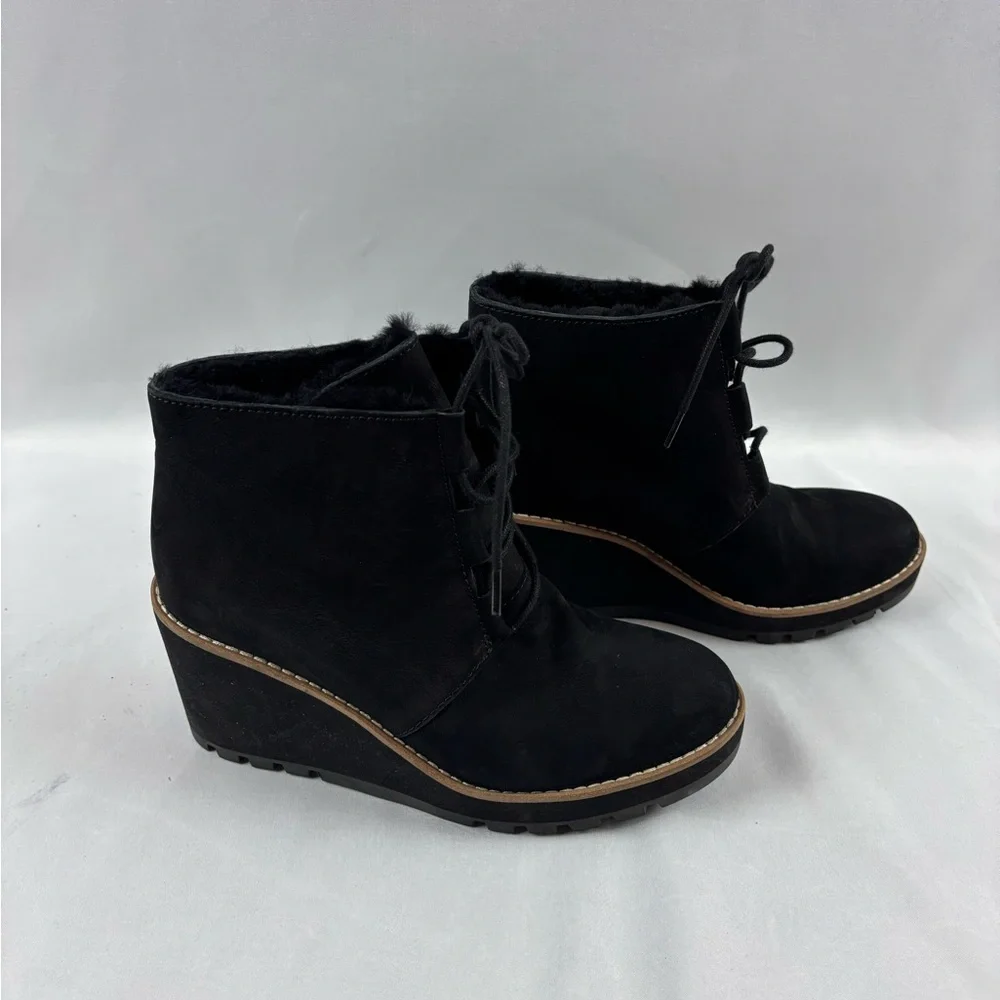 Eileen Fisher Alpine Wedge Sherpa Lined Bootie Size 6.5 - Picture 4 of 8